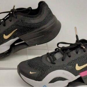 Nike Women’s Air Zoom SuperRep 4 - Black and Gold Sneakers - Size 8
